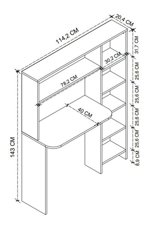 cumpără Masă de birou Bofigo 20-07-01 White în Chișinău 