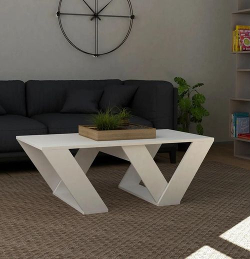 cumpără Măsuţă cafea Trendy Pipra, Alb 110x40x60cm în Chișinău 