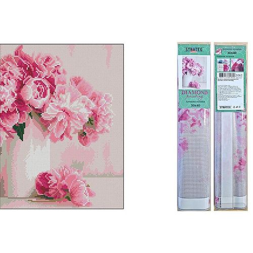 cumpără Tablou pe numere Strateg 57290 Mozaic cu diamante 30x40cm Buchet de dimineata în Chișinău 