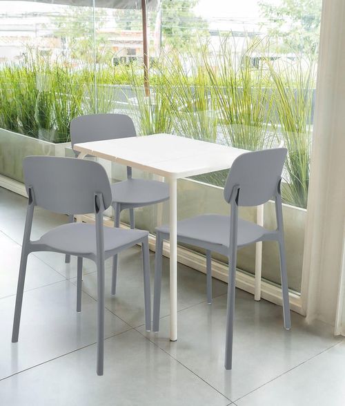 cumpără Scaun Jumi CM-275157 Scaun terasa LARA din plastic, Gri în Chișinău 