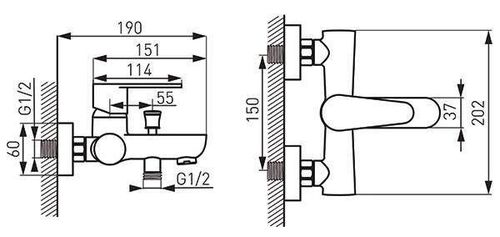 купить Смеситель для ванны Ferro ALGEO BAG1 (cada/dus) в Кишинёве 