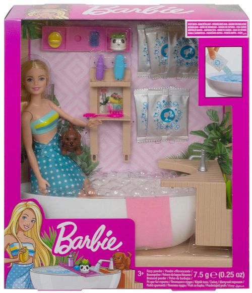 купить Кукла Barbie GJN32 Set Baia cu Gaze в Кишинёве 
