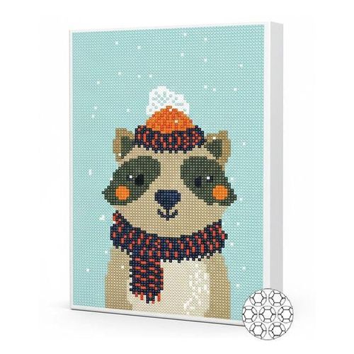 cumpără Tablou pe numere Art Gallery JS20856 Mozaic cu diamante 20x30cm Lup in zapada în Chișinău 