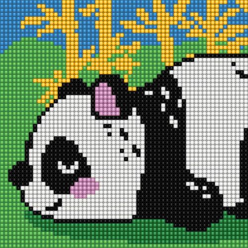 cumpără Puzzle Quercetti Q0797 Pixel Art Kawaii 4 planse Design Panda în Chișinău 