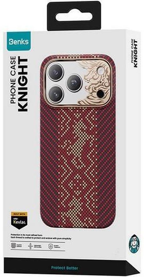 cumpără Husă pentru smartphone Benks Knight Air C1 with kevlar iP18 Pro/17 Pro (Red) în Chișinău 