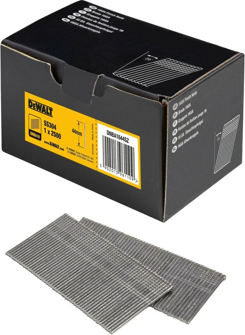 cumpără Set de tubulare, bite, duze DeWalt DNBA1644SZ Cuie pentru ciocan pneumatic INOX Ø1.6x44mm (P.2500) în Chișinău 