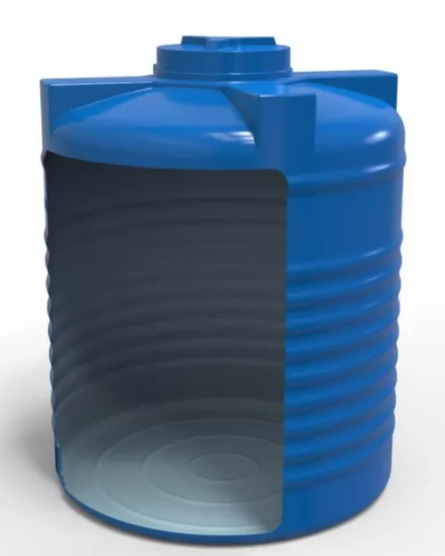 cumpără Duș de vară Uniplast 37266 Rezervor apa 1500 L vertical, oval (albastru) cu stut D. 3/4", fortat 150x120x125 cm în Chișinău 