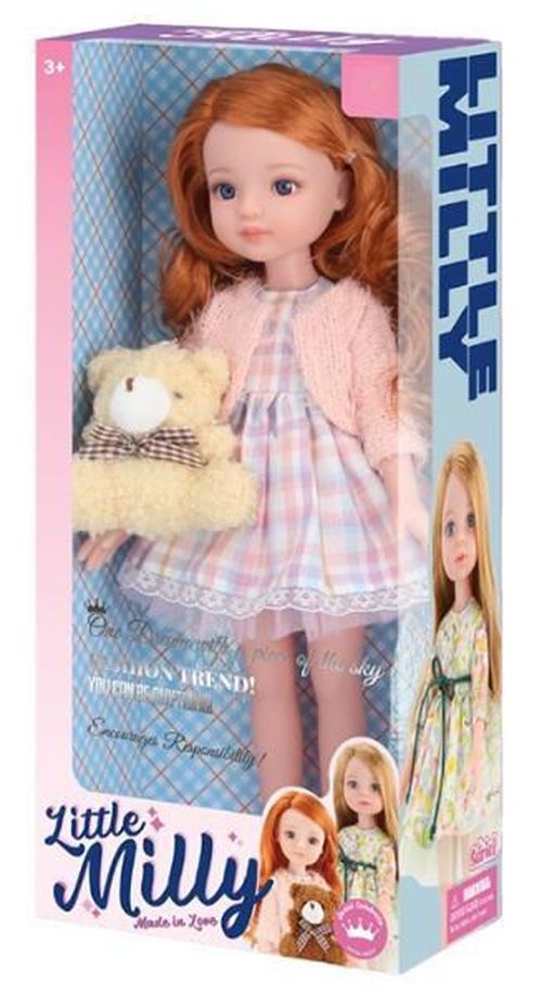 купить Кукла Essa 92055-C Mica Milly, cu ursulețul de pluș, 35cm в Кишинёве 