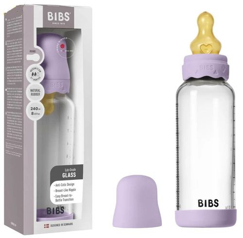 купить Поильник BIBS 50202291 Biberon din sticla anticolici Boheme Violet Sky cu tetina din latex 3+ luni, 240ml в Кишинёве 