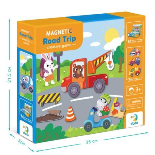 cumpără Puzzle Dodo 200244 Joc magnetic Aventuri pe drum, 1 tablă magnetică, 26 elem. în Chișinău 