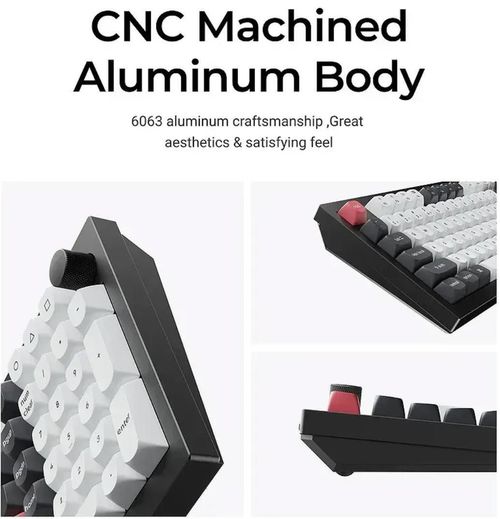 купить Клавиатура Keychron Q5 HE QMK Wireless Custom Full-Metal Mechanical Keyboard (Q5H-P1), Shell White в Кишинёве 