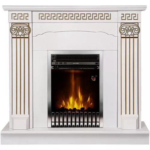 купить Камин электрический ArtFlame Calisto & Gala silver, 1020x1100x300mm, Alb в Кишинёве 