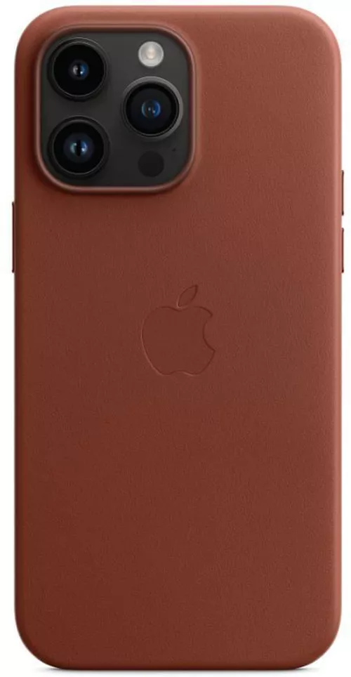 cumpără Husă pentru smartphone Apple iPhone 14 Pro Max Leather Case with MagSafe, Umber MPPQ3 în Chișinău 
