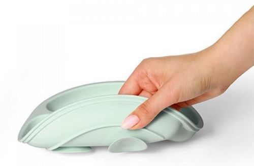 cumpără Seturi pentru hrănire bebelușilor BabyOno 1482/03 Placa de silicon cu ventuza (verde) în Chișinău 