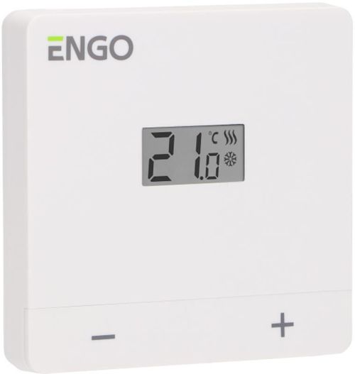 купить Термостат ENGO Controls EASY-230W, montaj pe perete, prin fir, ecran LCD, white в Кишинёве 