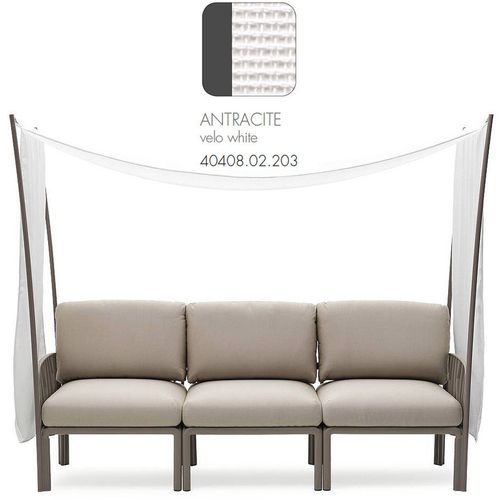 cumpără Parasolar Baldachin NARDI KOMODO OMBRA 3 ANTRACITE velo white 40408.02.203 (Parasolar Baldachin pentru mobilier modular KOMODO pentru gradina si terasa) în Chișinău 