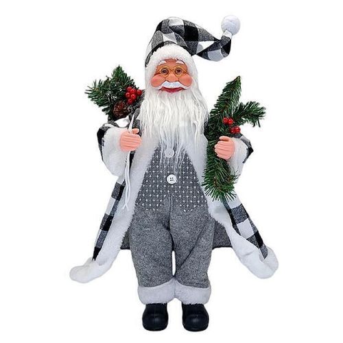 купить Новогодний декор Promstore 02519 Mos Crăciun, 45cm, Nordic Style cu crengi de brad в Кишинёве 
