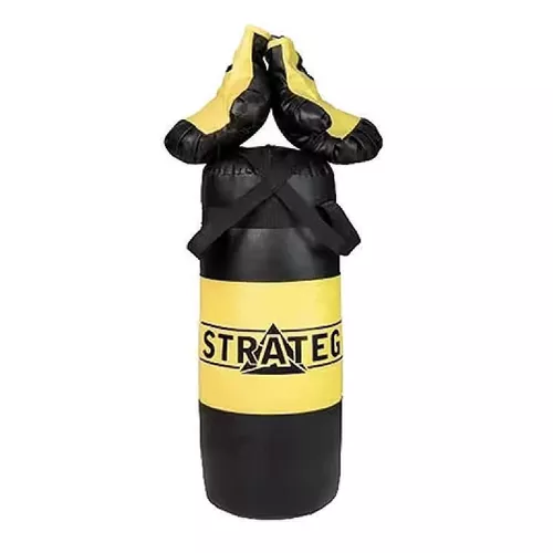 cumpără Articol de box Promstore 57183 Set de box: manusi si para de box, negru-galben în Chișinău 