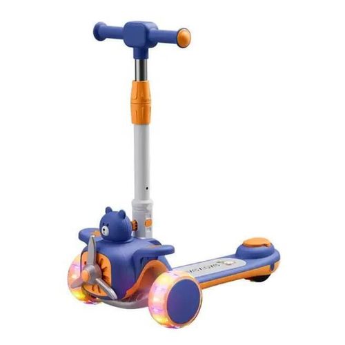 купить Самокат New World F067 Trotineta pentru copii (lumini, sunet), albastra, 197070 в Кишинёве 