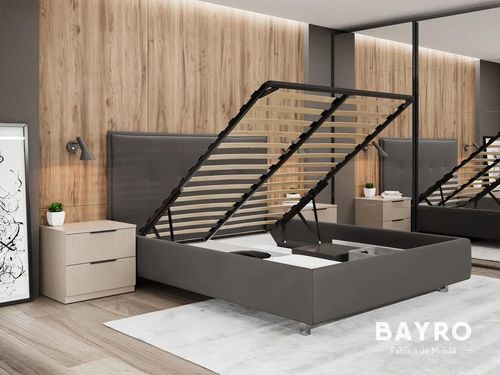 купить Кровать Bayro ModernBed 1400x2000, подъёмный механизм, ткань кат. II в Кишинёве 