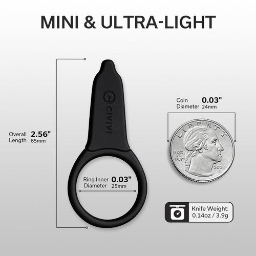 купить Нож походный Civivi C22022A-2 Quick Snip, mâner ABS, mini, 3buc. в Кишинёве 