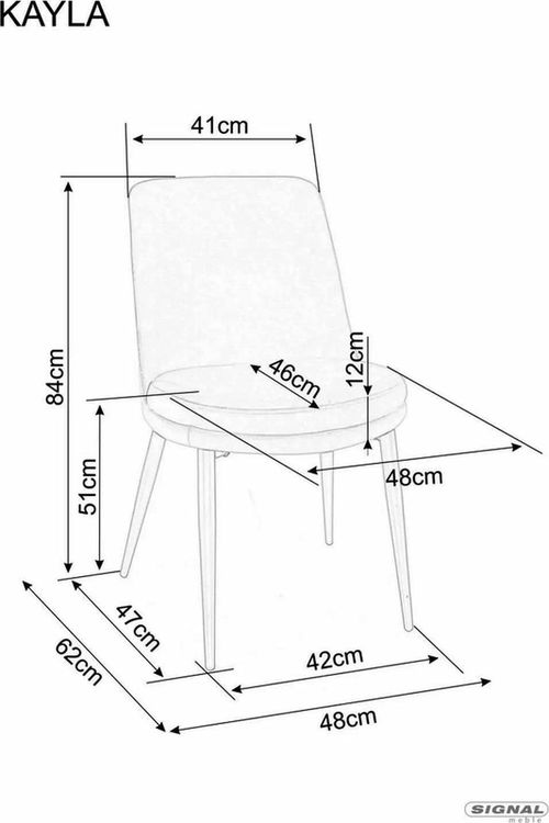 cumpără Scaun Signal Kayla velvet czarny stel. bluvel 4215 cynam în Chișinău 