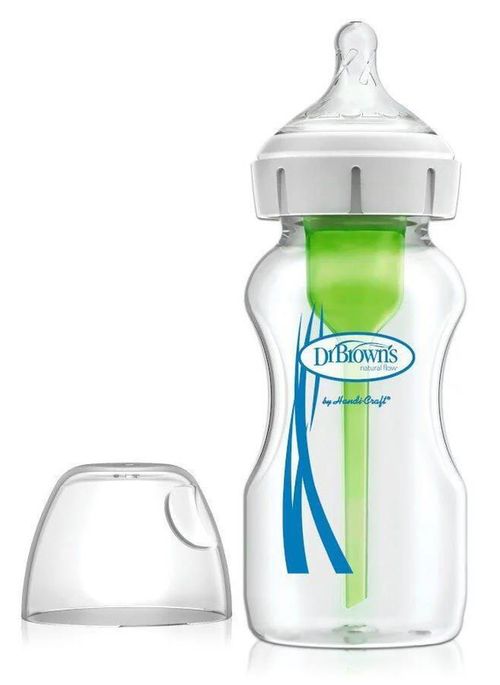 cumpără Cană cu pai Dr. Brown's 8586020673841 Set biberon din sticla 270 ml + tetine nivel 2, 2 buc. + perie pentru biberon în Chișinău 