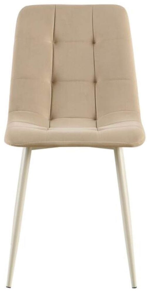 купить Стул Interdepo TED Grey, Beige Velvet 20A17GRY-06 в Кишинёве 