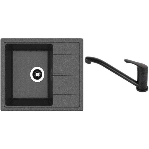 купить Мойка кухонная со смесителем Dr.Gans Nika 580 + SanDonna F 1066 negru в Кишинёве 