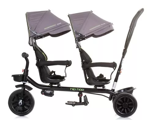 cumpără Bicicletă-cărucior Chipolino TRKHH0232GT Hip Hop graphite трицикл для близнецов în Chișinău 