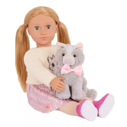 cumpără Păpușă Battat BD31579Z Our Generation Sheela 46 cm cu motanas Sammy, cod 61765 în Chișinău 