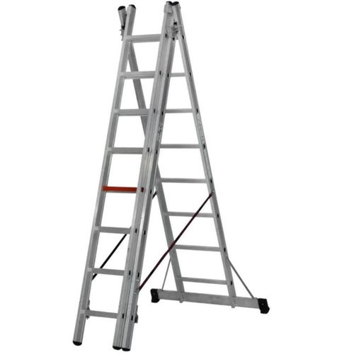 cumpără Scară Cagsan TS175 cu trei tronsoane, 3x7 trepte, H=5.8m, sarcina max.150kg în Chișinău 