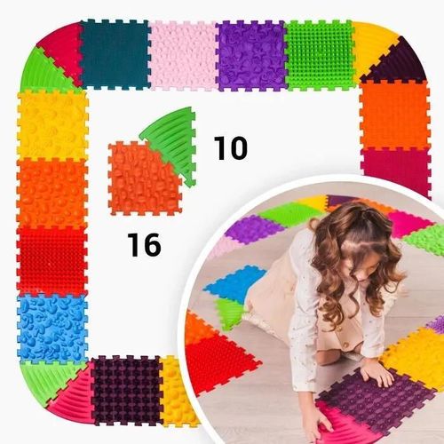 купить Коврик игровой Ortek 12736 Коврик-пазл массажный Mega Mix, 16эл в Кишинёве 