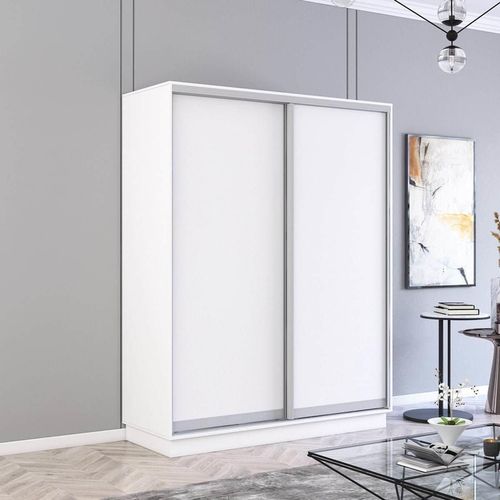 купить Шкаф Mobildor-Lux Fox uși glisante din PAL (150x60x240H cm) Alb в Кишинёве 