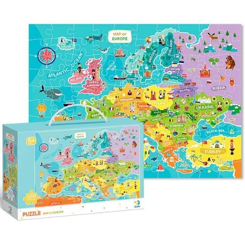 cumpără Puzzle Dodo 300124 Puzzle Harta Europei, 100 elem. în Chișinău 