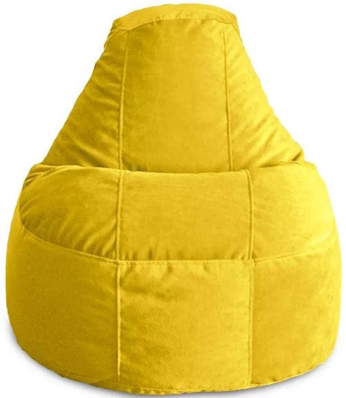 купить Кресло-мешок BeanBag BM5895, Люкс из велюра, XL, жёлтый в Кишинёве 