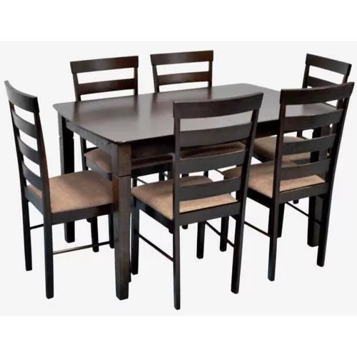 cumpără Set masă și scaune Evelin di Costacurta стол HV-27V Chocolate + 6 стульев Gloria Chocolate/Ekea12 (Dark Brown) în Chișinău 