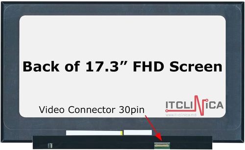 купить Display 17.3" LED IPS Slim 30 pins Full HD (1920x1080) Socket Right-Side w/oBrackets Matte N173HCE-E3C Innolux (Border-less) в Кишинёве 