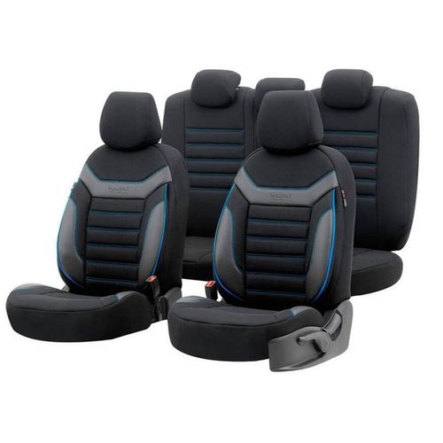 cumpără Husă pentru auto Pigeon Set OTOM INDIVIDUAL 2+1 negru albastru IND203 în Chișinău 