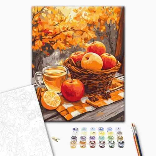 cumpără Tablou pe numere BrushMe BS54181FC 40×50 (fără cutie) Mere cu scorțișoară în Chișinău 