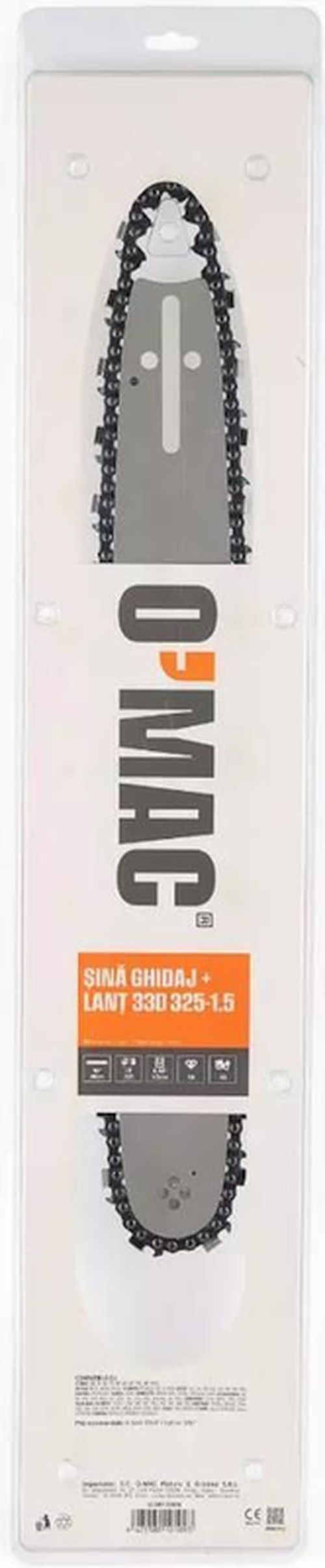 cumpără Accesoriu pentru fierăstrăie O'MAC Șină de ghidare și lanț pentru ferăstrău cu lanț 33D 325-1.5 în Chișinău 