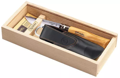 купить Нож походный Opinel Set cutit+husa Plumier Nr. 8 в Кишинёве 