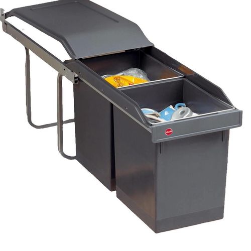 cumpără Coș de gunoi Hailo 3650101 Tandem 15/15 Dark Grey în Chișinău 