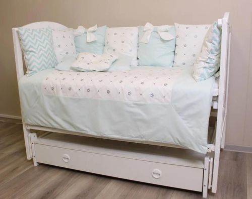 купить Детское постельное белье PernaMea Set lenjerie 8 piese Perne Turcoaz (PM.101650/3) в Кишинёве 