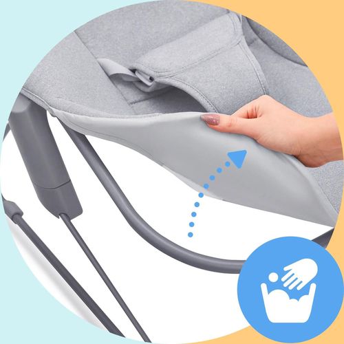 купить Детское кресло-качалка KinderKraft CALMEE KBCALM00GRY0000 grey в Кишинёве 