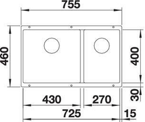 купить Мойка кухонная Blanco Subline 430/270 (523160) в Кишинёве 