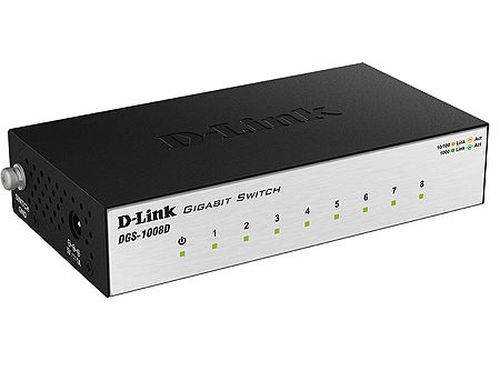 купить D-Link DGS-1008D/J3A L2 Unmanaged Switch with 8 10/100/1000Base-T ports, 8K Mac address, Auto-sensing, Metal case в Кишинёве 