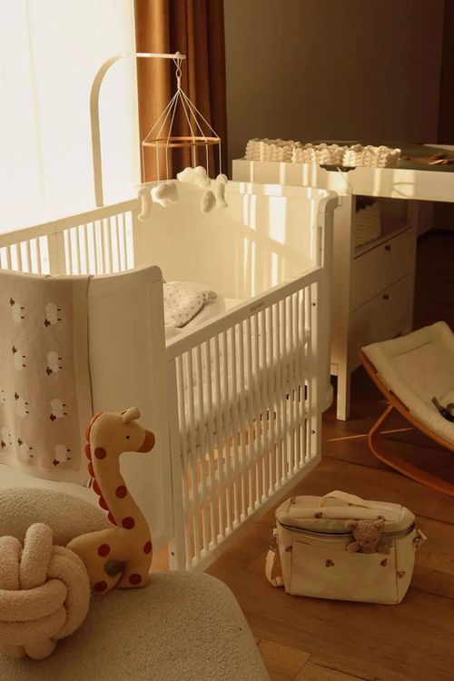 купить Кроватка Ingvart 45884512009 Boho, slim, Alb 70x134cm в Кишинёве 