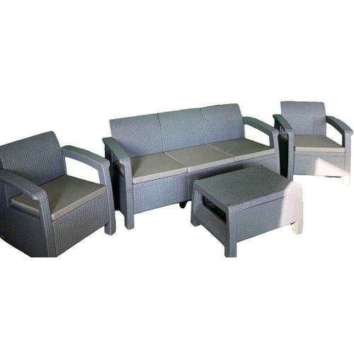 cumpără Mobilier pentru grădină Hydro S Set mobilier terasă Novara, 5 persoane, Antracit în Chișinău 