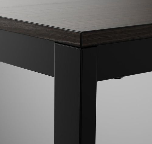 купить Стол Ikea Vangsta 80/120x70 (Negru/Maro Inchis) в Кишинёве 